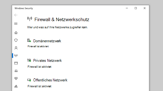 Firewall & Netzwerkschutz in Windows-Sicherheit