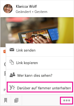 Klicken Sie, um Yammer zu öffnen