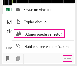 Ver o cambiar con quién se comparte un documento