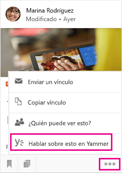 Haga clic para abrir Yammer