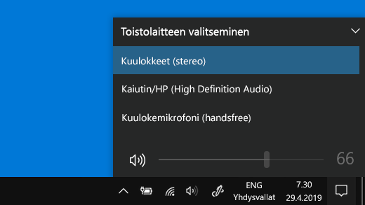 Valitse Bluetooth-toistolaite