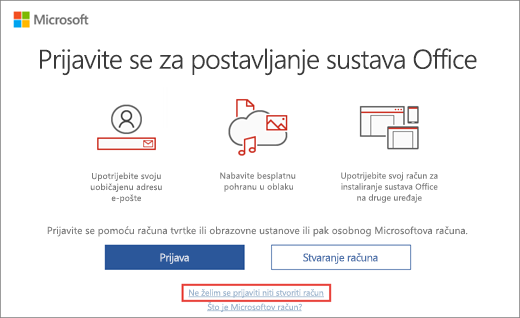 Prikazuje vezu koju ste kliknuli da biste unijeli ključ proizvoda za Microsoftov program za popust na radno mjesto