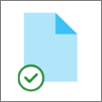 Zöld pipa ikon, amely egy helyileg elérhető OneDrive-fájlt jelez