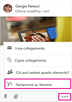 Fare clic per aprire Yammer