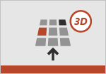 화살표가 있는 3D 눈금 도형