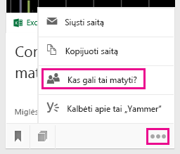 Peržiūrėkite arba keiskite, su kuo bendrinamas dokumentas