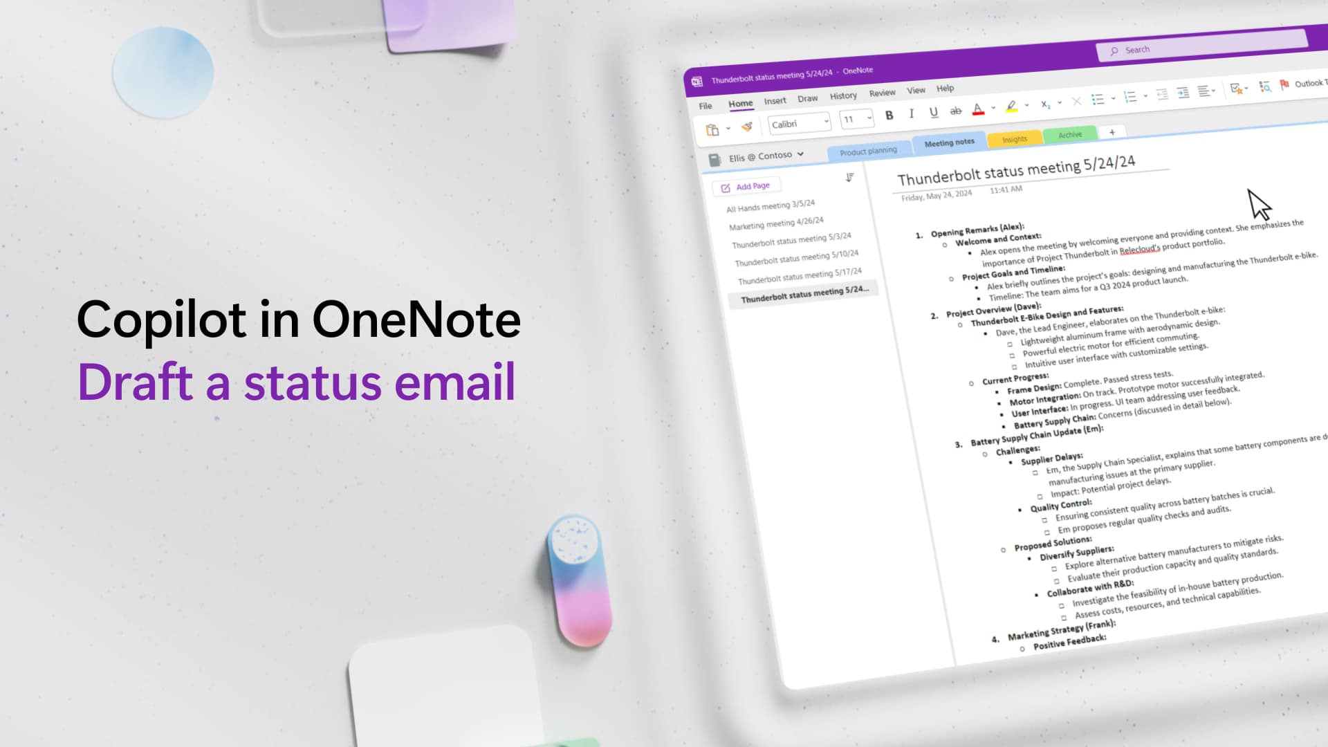 Vaizdo įrašas: juodraštis ir el. paštas su "OneNote" kopija