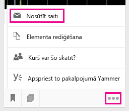 Noklikšķiniet, lai sūtītu saiti, izmantojot e-pastu