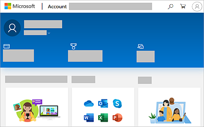 Schermopname van microsoft-accountdashboard