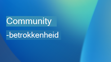 Afbeelding met tekstoverlay met community-betrokkenheid