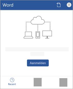 Meld u aan met uw Microsoft-Account of Office 365 werk of schoolaccount.