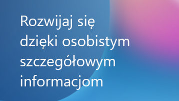 Ilustracja z nakładką na tekst z opisem Thrive z osobistymi informacjami