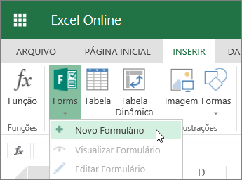 Formulários > Novo Formulário