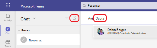 Iniciar um chat consigo mesmo