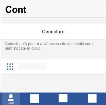 Conectați-vă utilizând contul Microsoft Account sau Office 365 de serviciu sau școală.