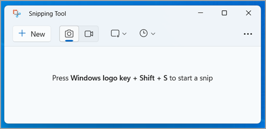 Vmesnik orodja za izrezovanje v sistemu Windows 11.