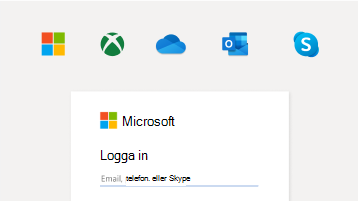 Bild av inloggning med Microsoft-konto