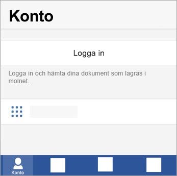 Logga in med ditt Microsoft konto eller Office 365 arbets- eller skolkonto.