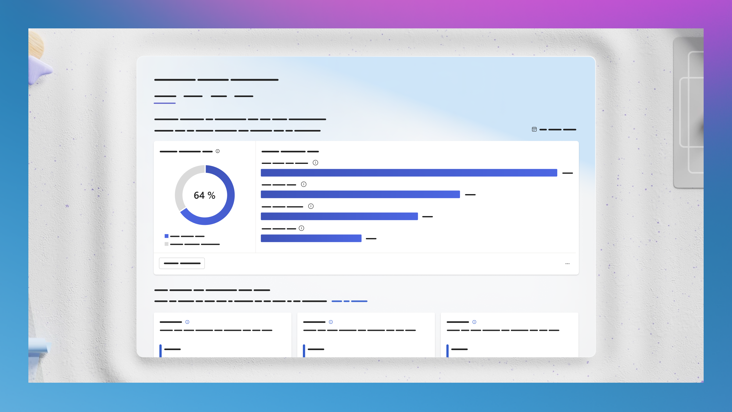 Skärmbild som visar användargränssnittet för Microsoft Copilot i Viva Instrumentpanel.