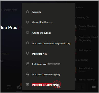 Inaktivera IntelliFrame på Microsoft Teams-rumskonsolen.