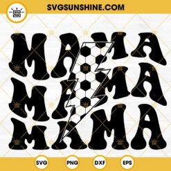 Soccer Mama Lightning Bolt SVG, Soccer Mom SVG, Retro Sports Mama SVG PNG DXF EPS