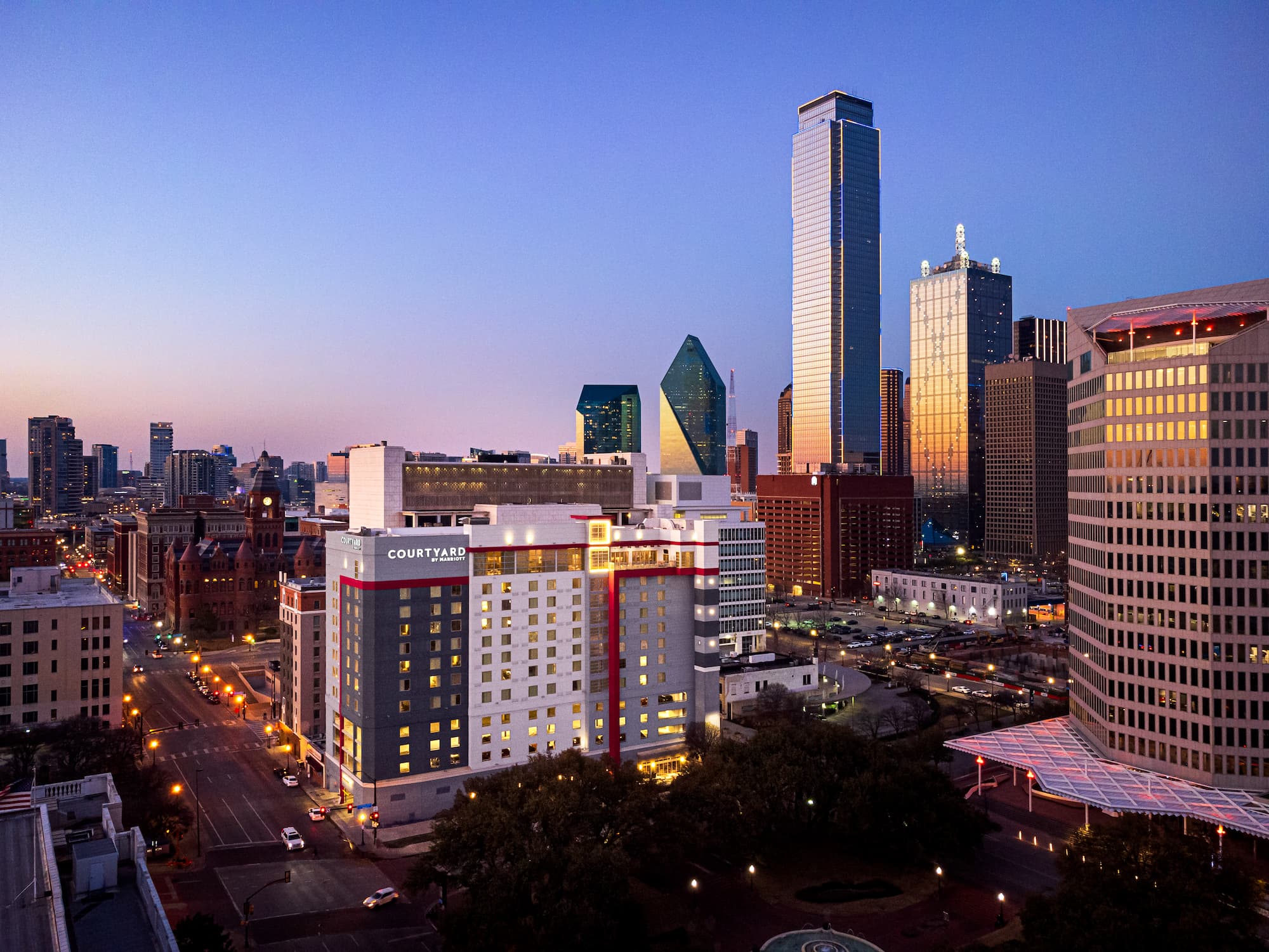 a city with tall buildings