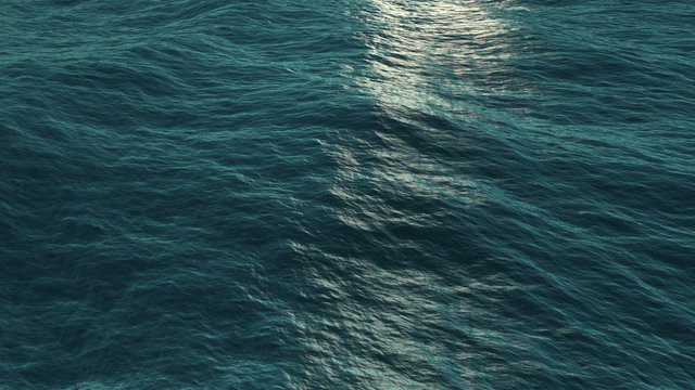 4k ocean waves surface fly over, seamless looped, background