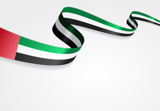 United Arab Emirates flag background. Vector illustration.