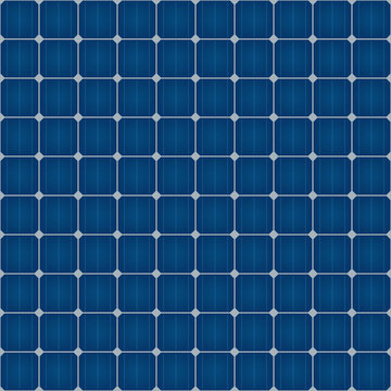 Solar Cells Seamless Pattern For Roof Solar Power Panel Design.