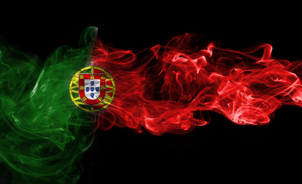 Portugal flag smoke