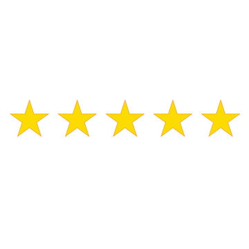 Rating Review icon - Flat design, glyph style icon - Yellow