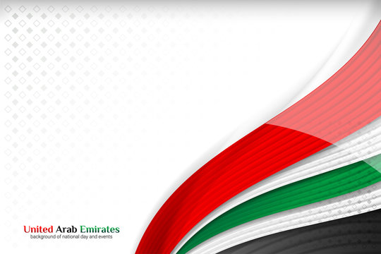 United Arab Emirates Banner Background Concept for Independence, national days and events, flag color design