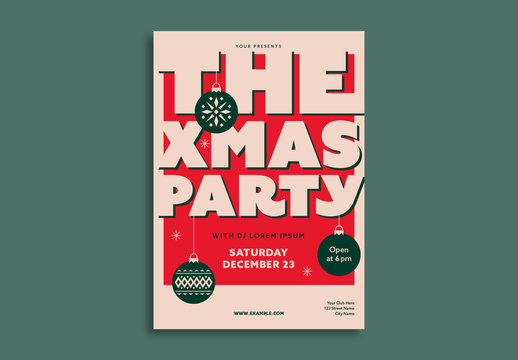 Christmas Party Flyer Layout