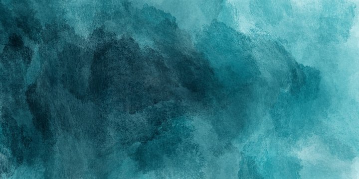 Abstract watercolor paint background by teal color blue and green with liquid fluid texture for background, banner