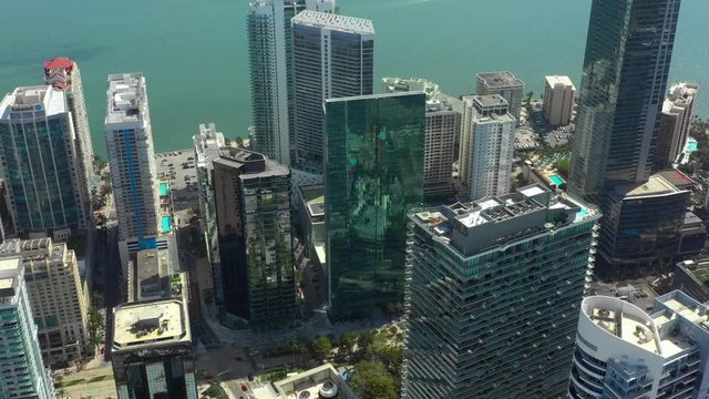 Aerial footage Brickell Arch Tower