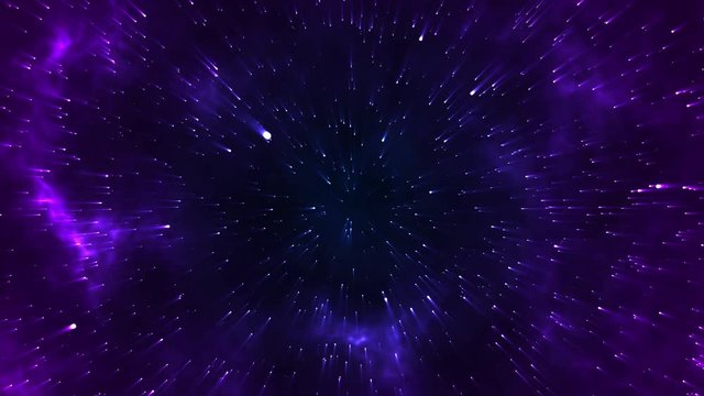 Star flying throught space, for scientific films, screensaver universe background