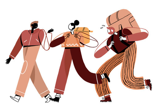 Illustration of women walking