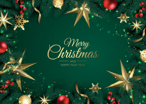 Merry Christmas background with christmas element. Vector illustration