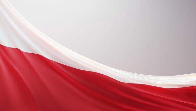 Abstract Poland Flag 3D Render (3D Artwork)