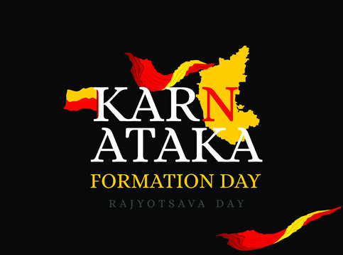 Karnataka Formation Day, Rajyotsava Day Creative Design (this festival is celebration in india). Karnataka formation day banner and poster design for social media and print media.