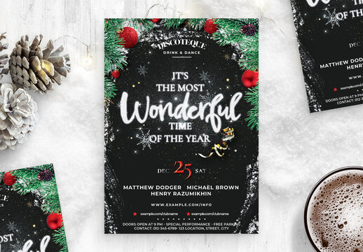 Festive Christmas Flyer Poster Layout