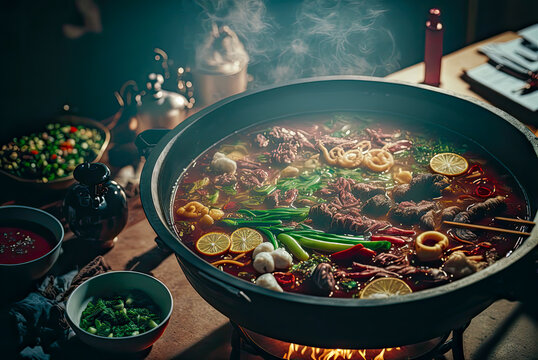 Chinese hot pot. Generative AI