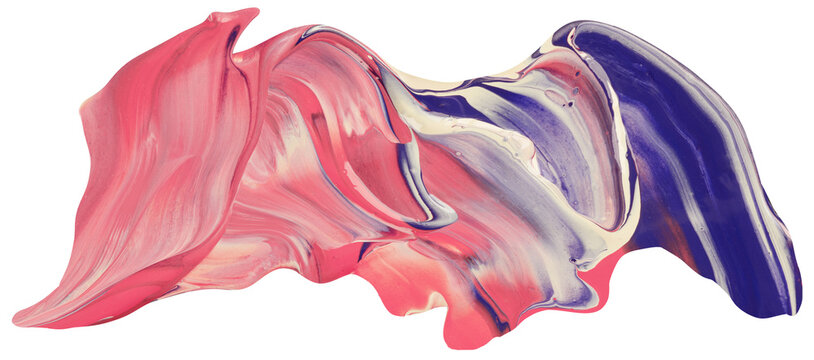 Purple Pink Pastel Abstract Paint Stroke Fluid Liquid isolate