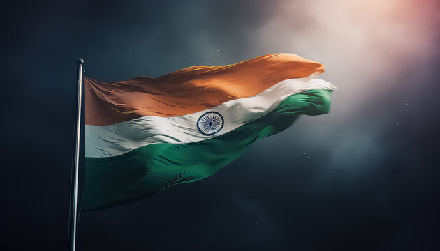 Indian flag on a uniform background