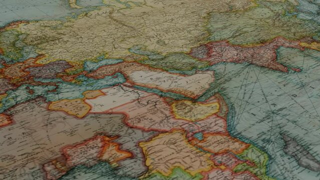 4K World Map 3d Animation with Oceans and countries