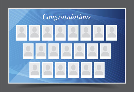 Congratulations photo frame mosaic collage  template