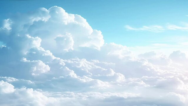 Clouds on the horizon, Beautiful sky from the above looping video animation style