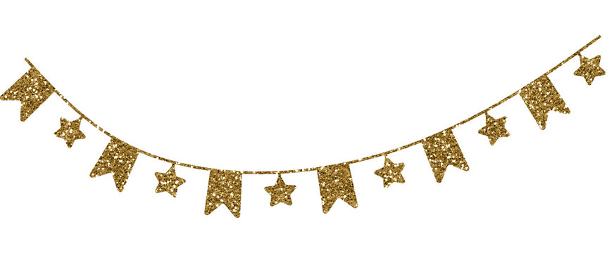 Gold Banner with Stars