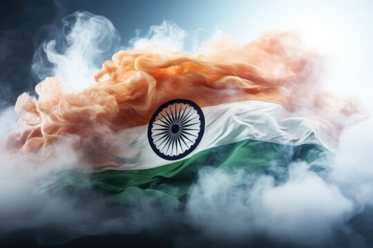 The National flag of India flag outdoor Generative AI