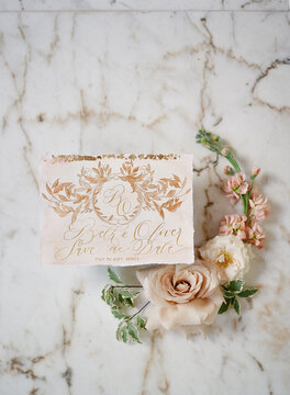 Romantic Wedding Stationary at Vizcaya Museum and Gardens